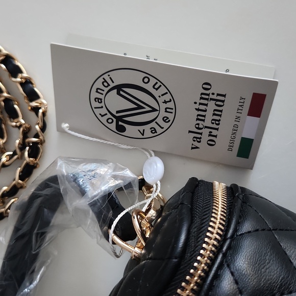 Valentino Orlandi Mini Train Case Bag With Chain Strap..$330 Retail! Just $130!! - Picture 10 of 10